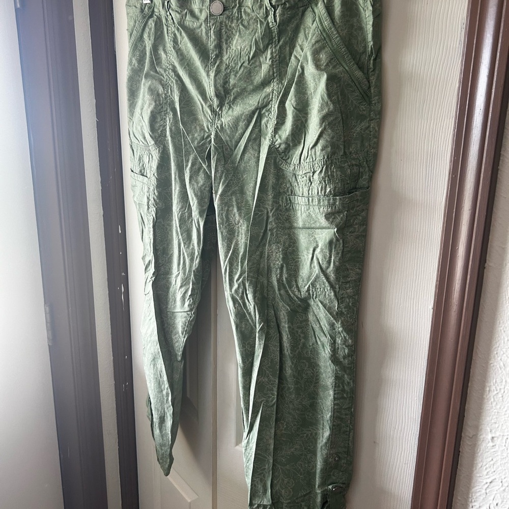 Olive Green Women Cargo Pants
